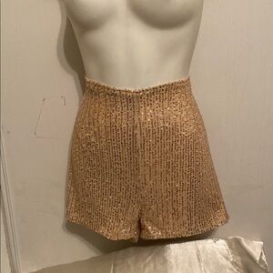 Miduo short size XL gold colored sequined  sequined